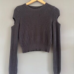 All Saints Charcoal Cut-Out Sweater